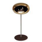 2.5 cm polished steel / mocca / rose gold burner