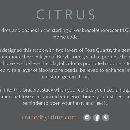 Love Morse Code Bracelet Stack