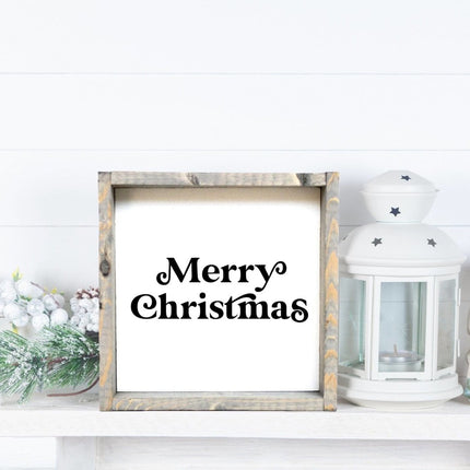 Merry Christmas Mini Wood Sign