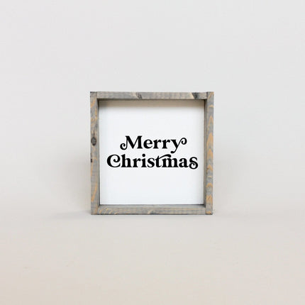 Merry Christmas Mini Wood Sign
