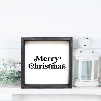 Merry Christmas Mini Wood Sign