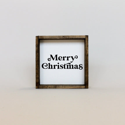 Merry Christmas Mini Wood Sign