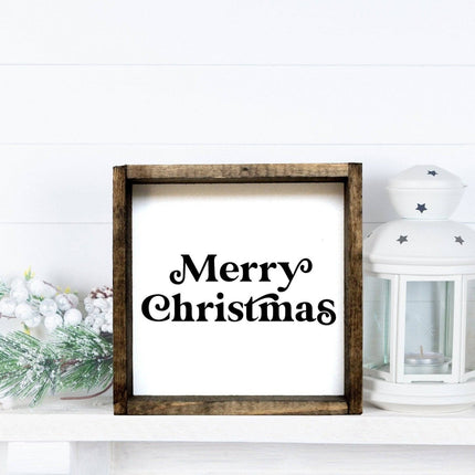 Merry Christmas Mini Wood Sign
