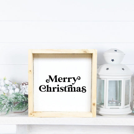 Merry Christmas Mini Wood Sign