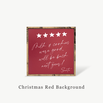 Milk & Cookies Santa Review - Framed Christmas Print