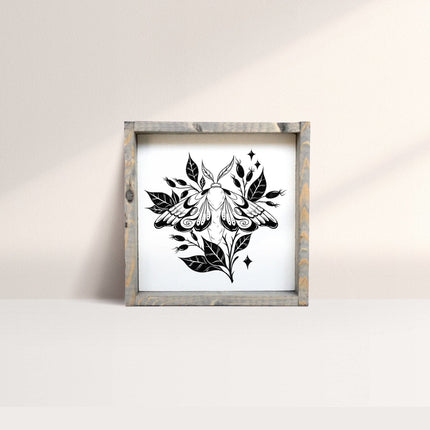 Moth Mini Wood Sign