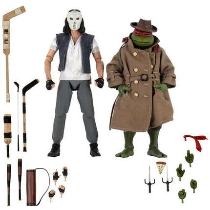 Neca Teenage Mutant Ninja Turtles Casey Jones & Raphael (In Disguise) (Subpar Packaging)