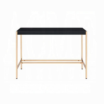 Lunar Elegant Multi-Purpose Desk w/USB Port - Black/Gold