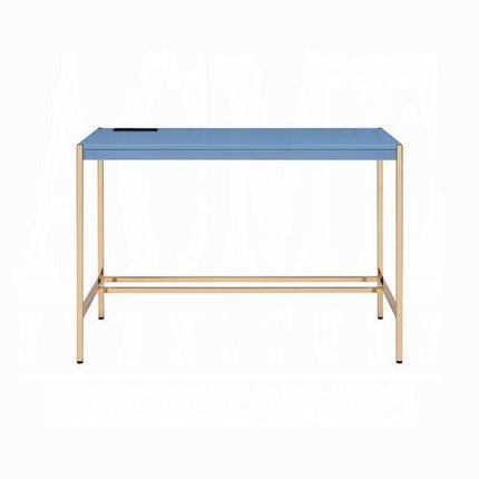 Lunar Elegant Multi-Purpose Desk w/USB Port - Blue/Gold