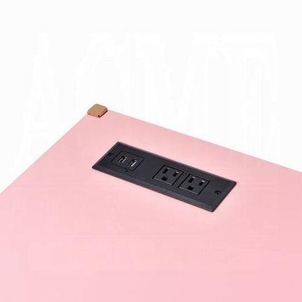 Lunar Elegant Multi-Purpose Desk w/USB Port - Pink/Gold