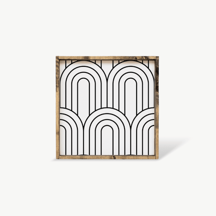 Rainbow Pattern Wood Sign