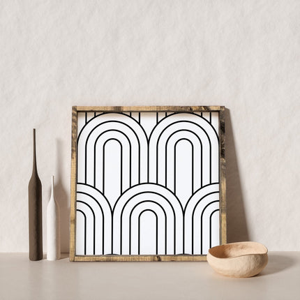 Rainbow Pattern Wood Sign