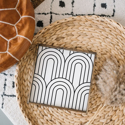 Rainbow Pattern Wood Sign