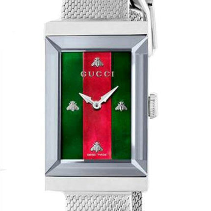 GUCCI G-Frame Steel Rectangular Watch YA147401