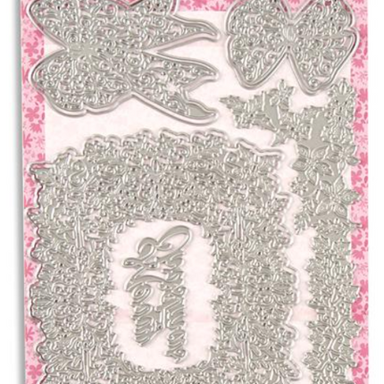 Timeless Christmas Vintage Frame & Bow Die A5