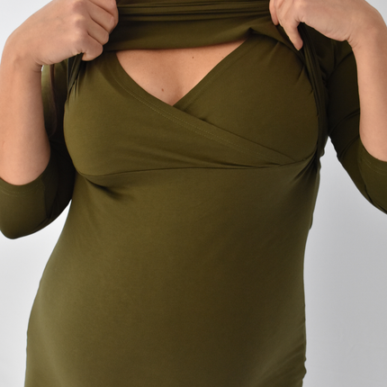 Taryn 3/4 Sleeve Maternity and Nursing Dress