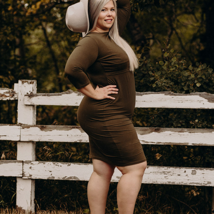 Taryn 3/4 Sleeve Maternity and Nursing Dress