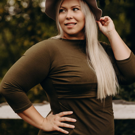 Taryn 3/4 Sleeve Maternity and Nursing Dress