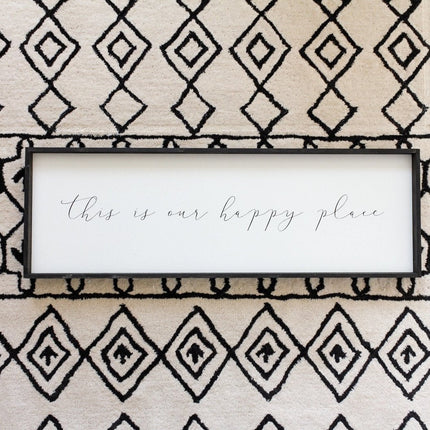 This Is Our Happy Place Wood Sign