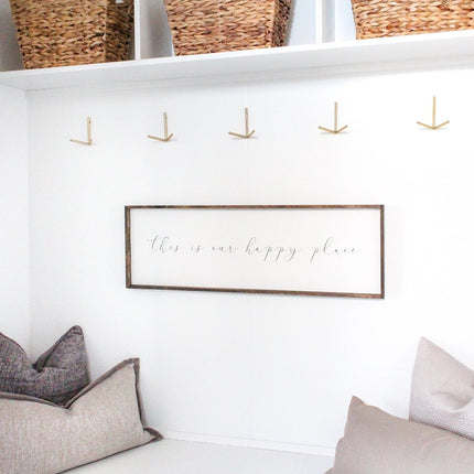 This Is Our Happy Place Wood Sign