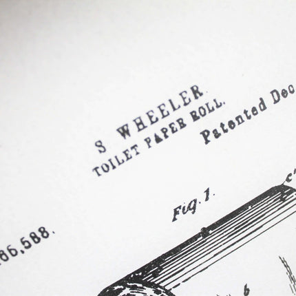 Toilet Paper Patent Wood Sign