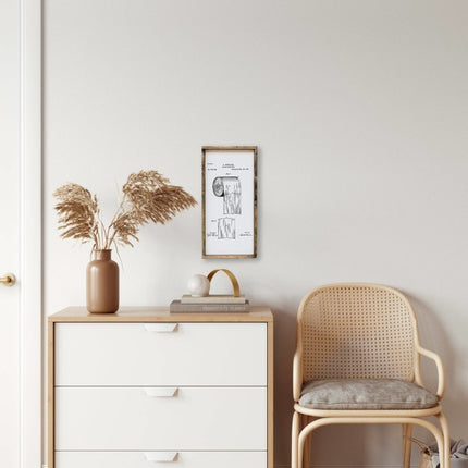 Toilet Paper Patent Wood Sign