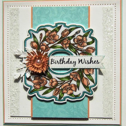 Sue Wilson - Wild Tulips Pre Cut Rubber Stamp