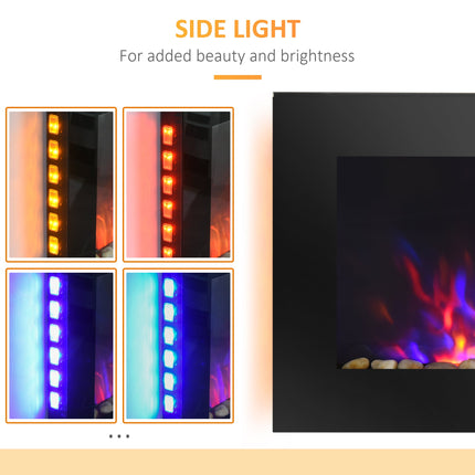 Marley 36" Thin Freestanding/Wall Mounted Electric Fireplace Heater with Eco Mode