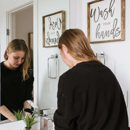 Wash Your Hands Wood Sign