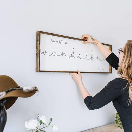 What A Wonderful Life Wood Sign