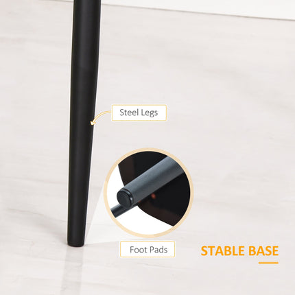 Blake Modern Dining Chairs Set of 2 with Diamond Tufting and Steel Legs-Grey